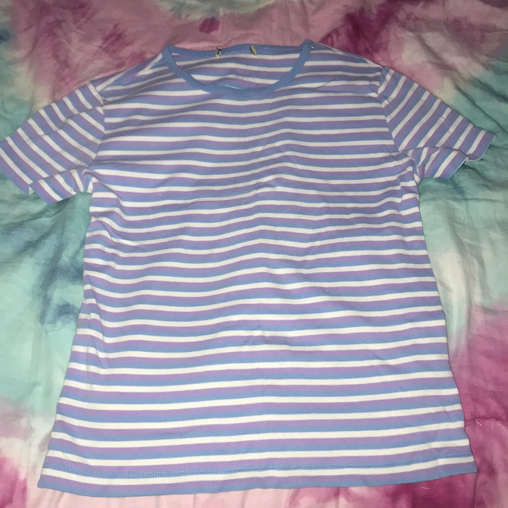 Striped Purple & White Tshirt